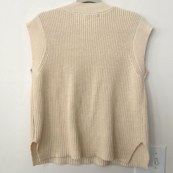 Deluc Cream Knit Sleeveless Sweater M - Picture 2 of 5